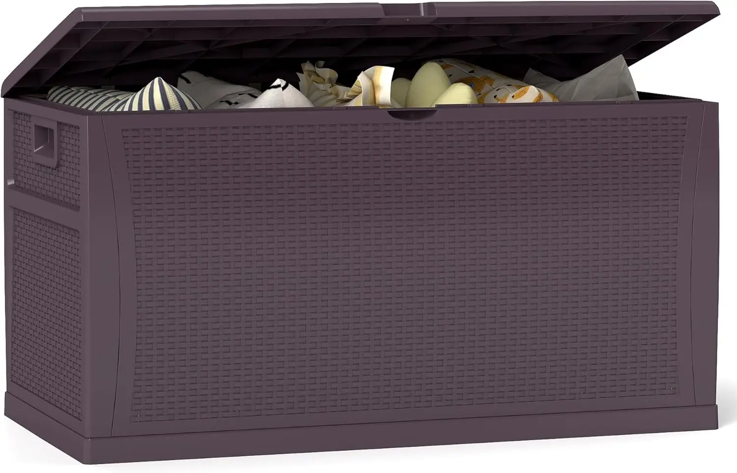 

125 Gallon Resin Deck Box, Weatherproof Outdoor Storage Box for Patio, Garden, Pool, and Yard, Lockable Waterproof Bin for Tools