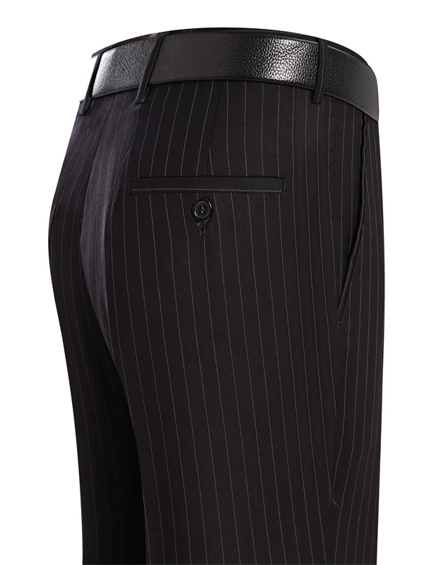 

Мужские брюки из ледяного шелка прямого кроя с высокой талией, тонкие, летние, не требующие глажки, повседневные, деловые, для мужчин среднего возраста