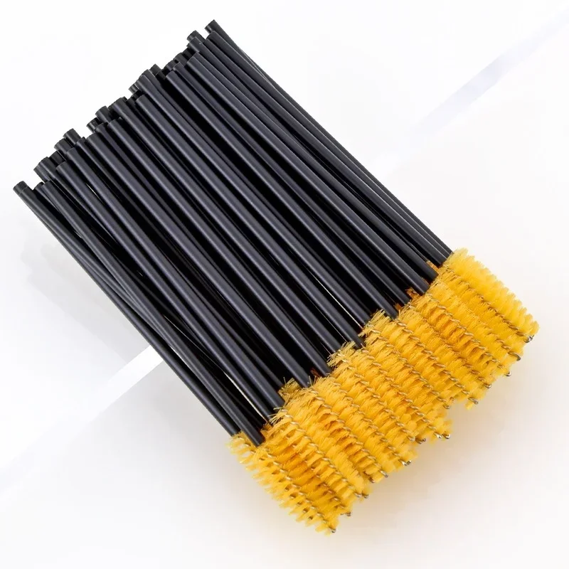 Brosses à Cils en Forme de Poulet, Peigne, Bobines, Baguettes de Maquillage, Baguettes de Mascara pour Extensions, 50 Pièces