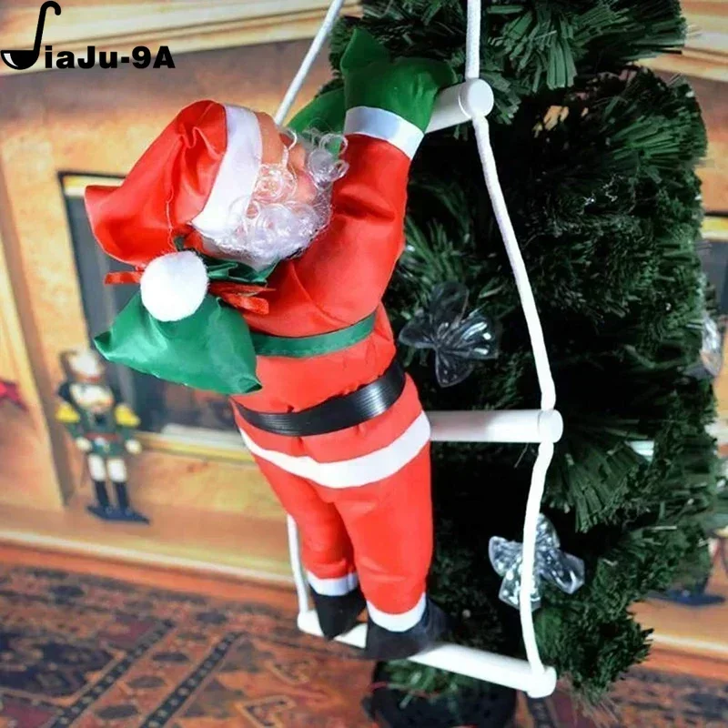 Christmas Santa Claus Climbing Ladder Doll Christmas Tree Hanging Decoration Indoor Door Wall Christmas Pendant New Year Gifts