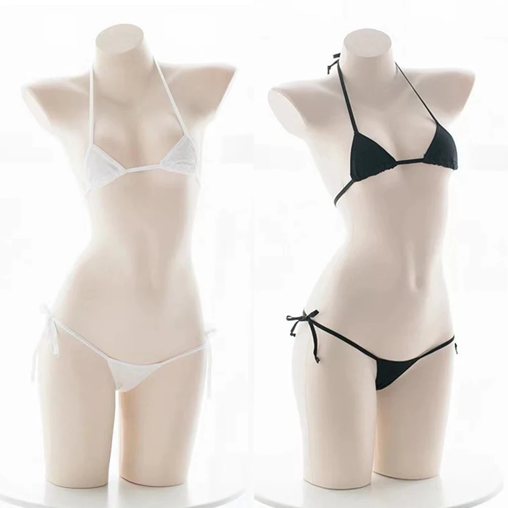 2PC Women Sexy- For Lingerie For Woman Pajamas For Mini Bikini Strappy Underwear Sexy Accessories Briefs Bra Sets Bodysuit Women