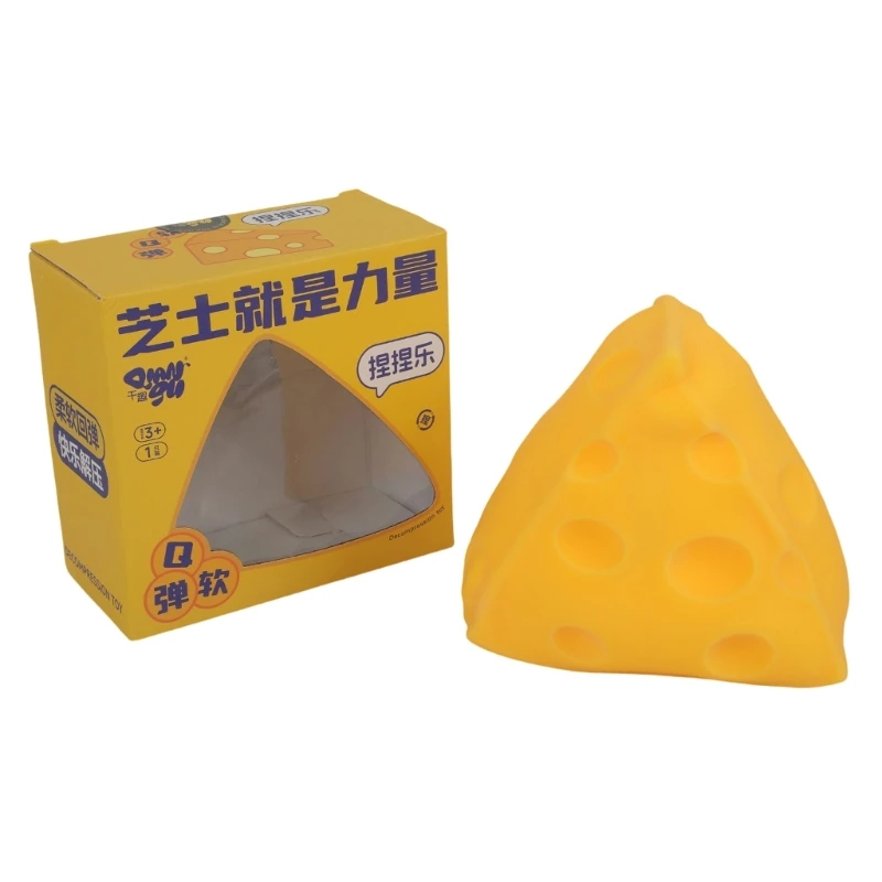 J2HD Simulation Triangular Cheese Squeeze Toy Slow Rising Toy Stress Reliever For Adult Kids Birthday Gift Giving Accessory