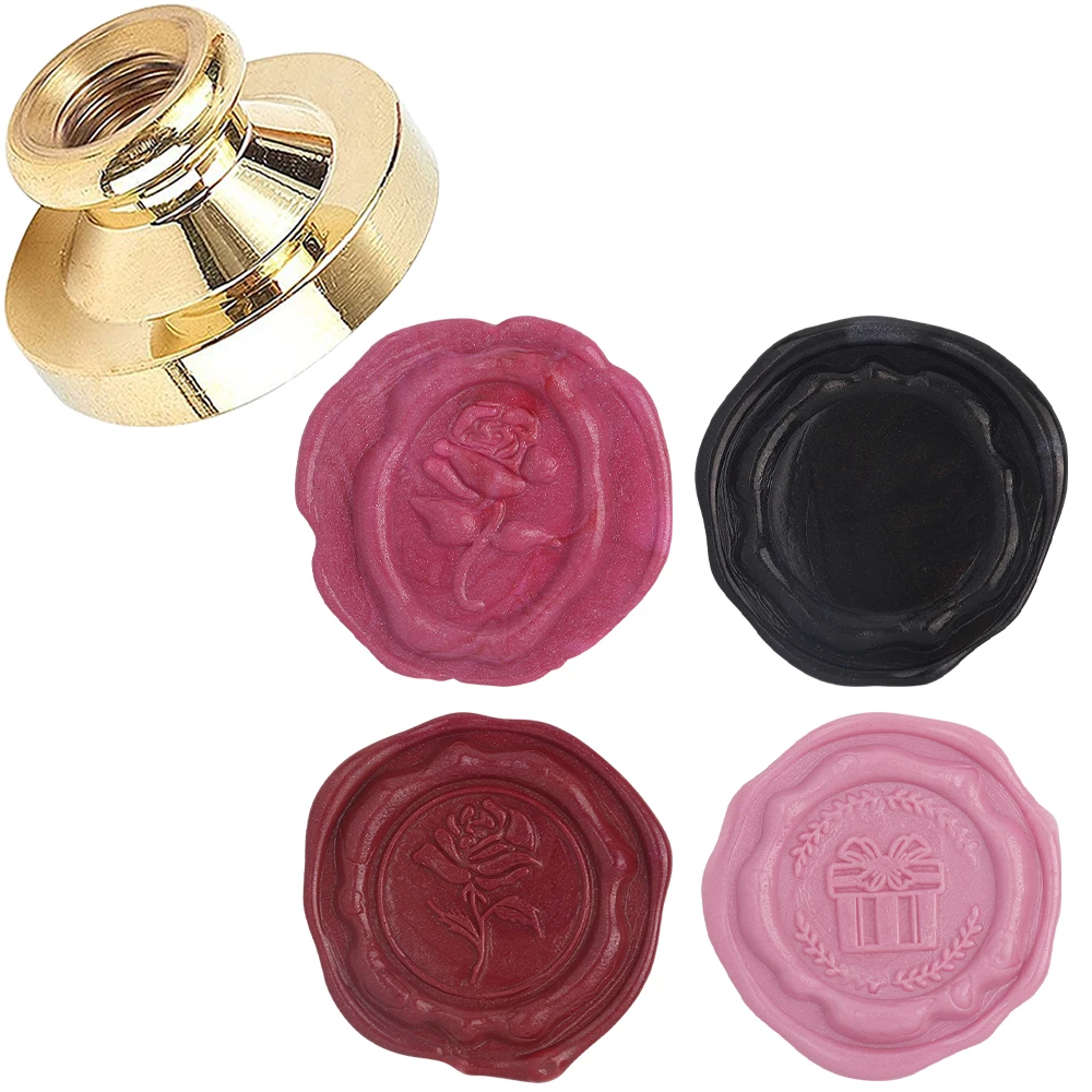 الورود والهدايا، سلسلة عيد الحب، طوابع ختم الشمع، رؤوس ختم نحاسية قابلة للتبديل لتزيين الهدايا وبطاقات المعايدة