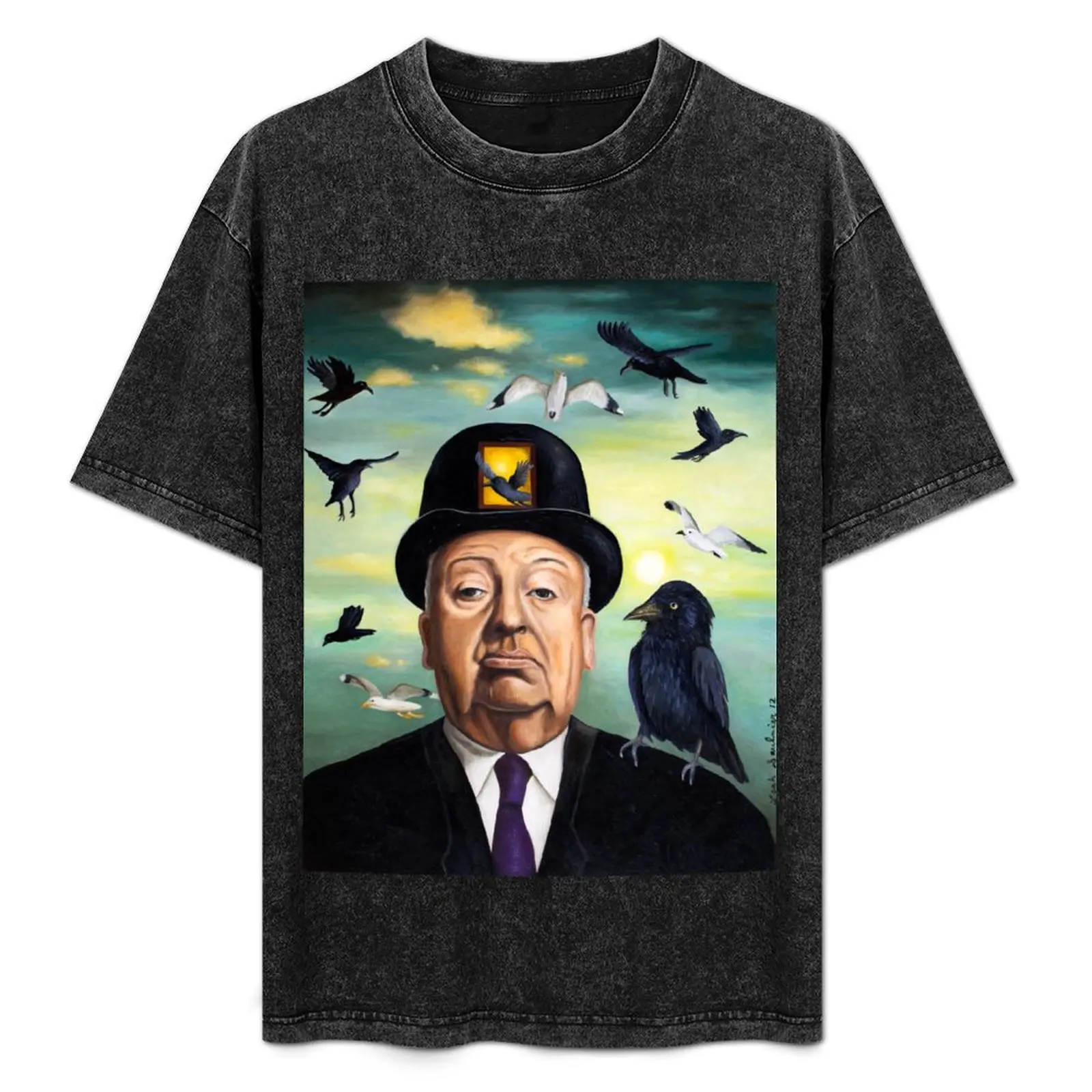 

Alfred Hitchcock T-Shirt No Iron Casual Short Sleeve Top