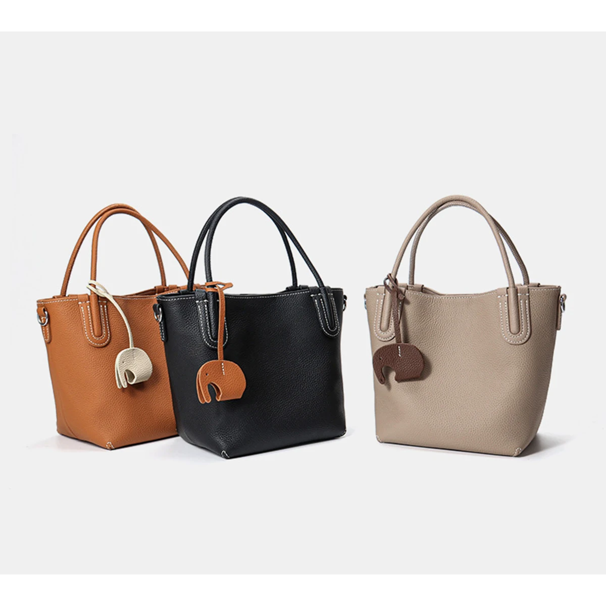 Genuine Leather Women's Handbags New Senior Sense Commuter Tote Bag Fashions Design Top-Grain Cowhide Women's Shoulder Bag