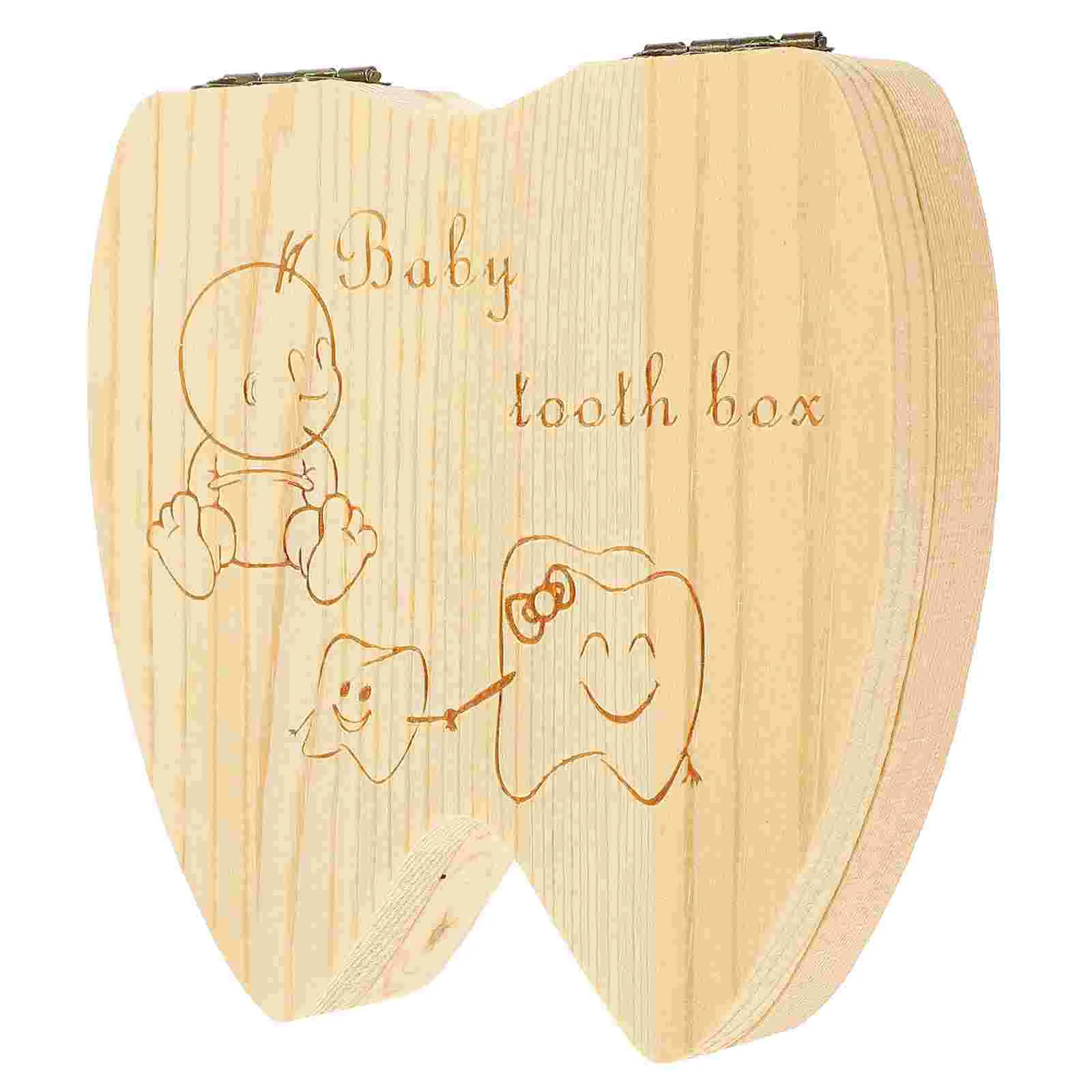 Preservation Box French Children's Baby Teeth Towel Tapestries Drawer Wooden Stove Stickers Tooth Holder