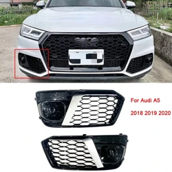 RSQ5 SQ5 STYLE ABS Replacement Front Bumper Fog Lamp Lampshade Light Racing Grills Cover Fit For Audi Q5 2018 2019 2020