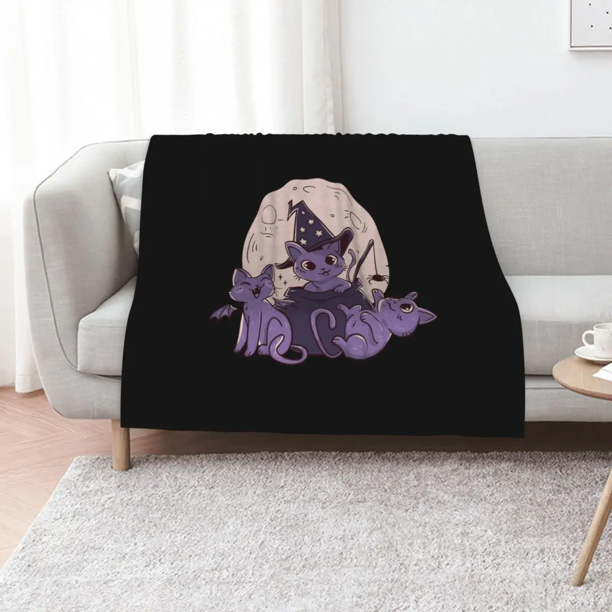 cat witch forest Throw Blanket Softest Loose Sofas Baby Designers Moving Blankets