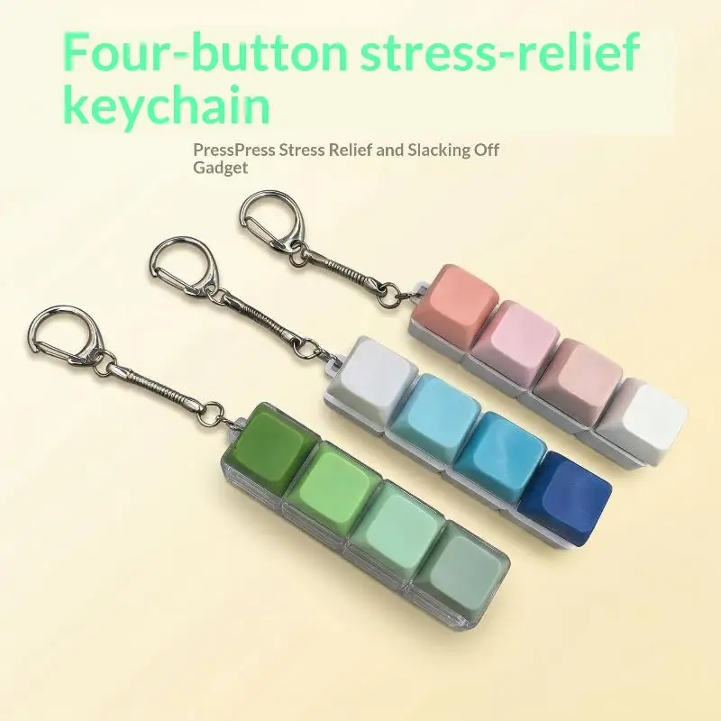 /Vly/Keys Finger Button Mechanical Keyboard Keycaps Colorful Keychain Fidget Toys Press Keyboard Games Key Toy 4