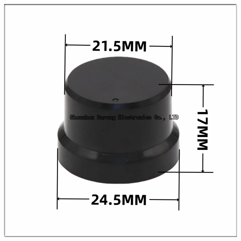 Tampão plástico do botão do ajuste do volume, interruptor do potenciômetro, amplificador de poder, tipo CD do tampão, 25x17