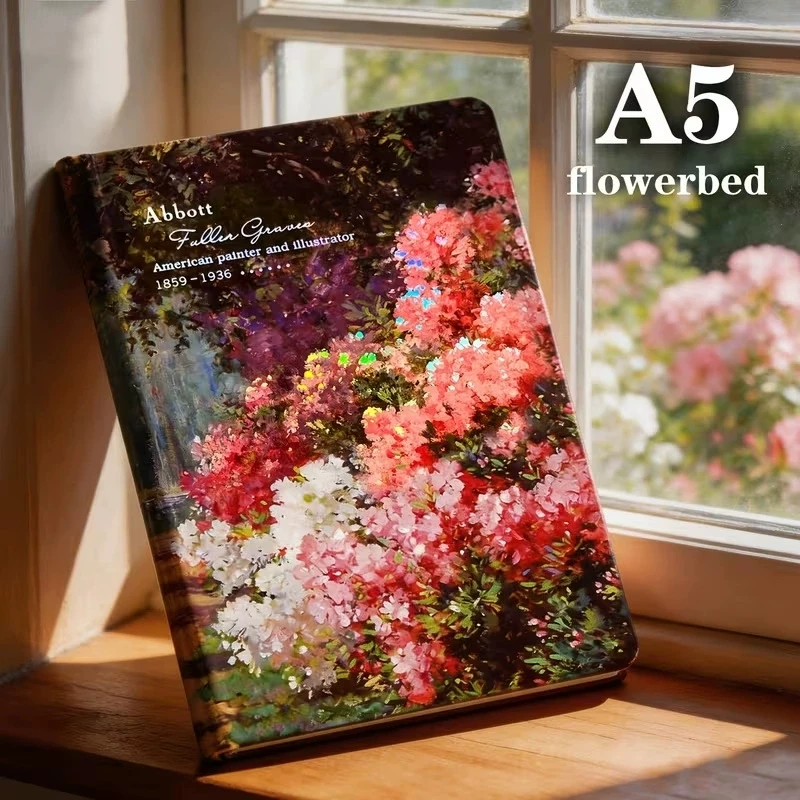 Floral Diary Notebook A5 Small Flower Pattern Hardcover Journal for Women Girls Cute Daily Writing Planner Travel Diary School O