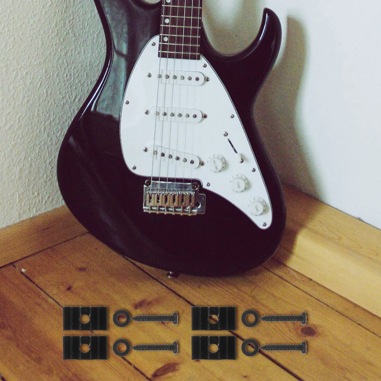 

1 set Electric Guitar String Retainer Black Set Stable Sound Easy Install Various Guitars Precision Production High Reliability