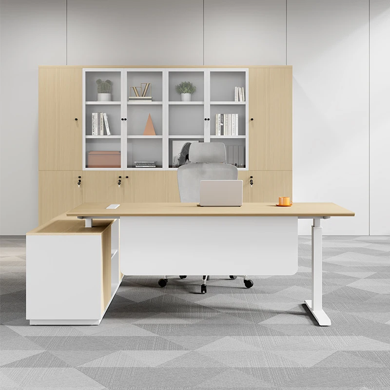 Lifting Executive And Chair Set, Simple Modern CEO Manager , Office Computer Desk