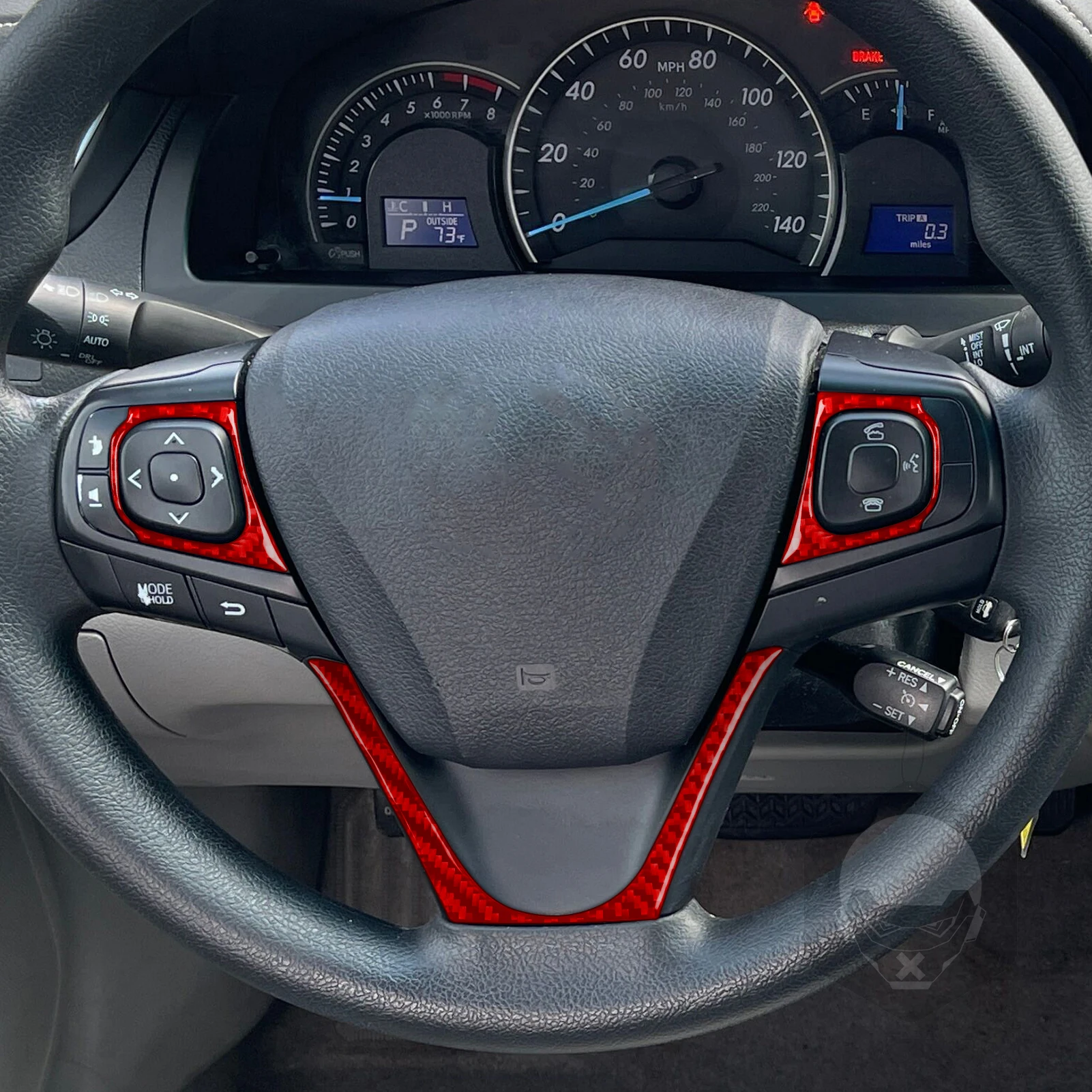 For Toyota Camry 2015 2016 2017 Frame Set Trim Cover Real Carbon Fiber Sticker Car Interior Moulding Accessories