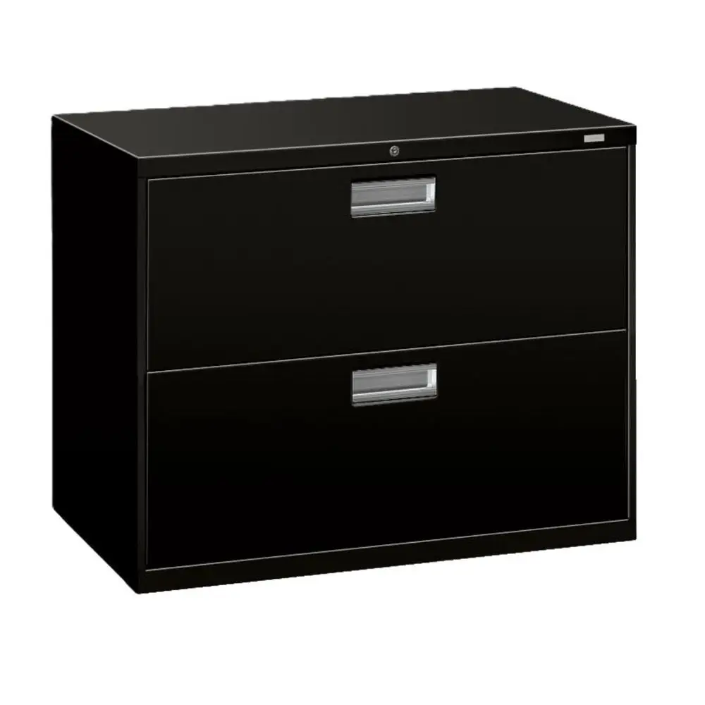 

2 Drawer Lateral File Cabinet with Lock, Metal Filing Cabinets for Offices, Hanging Files, and Under Desk, 18 Deep, Black
