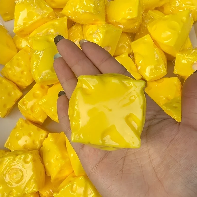 Mini Cheese Cube Squishy Fidget Toys Building Block Filling No Rebound Squeeze Toys Sensory Stress Relief Fidget Toy for Adult - view 5