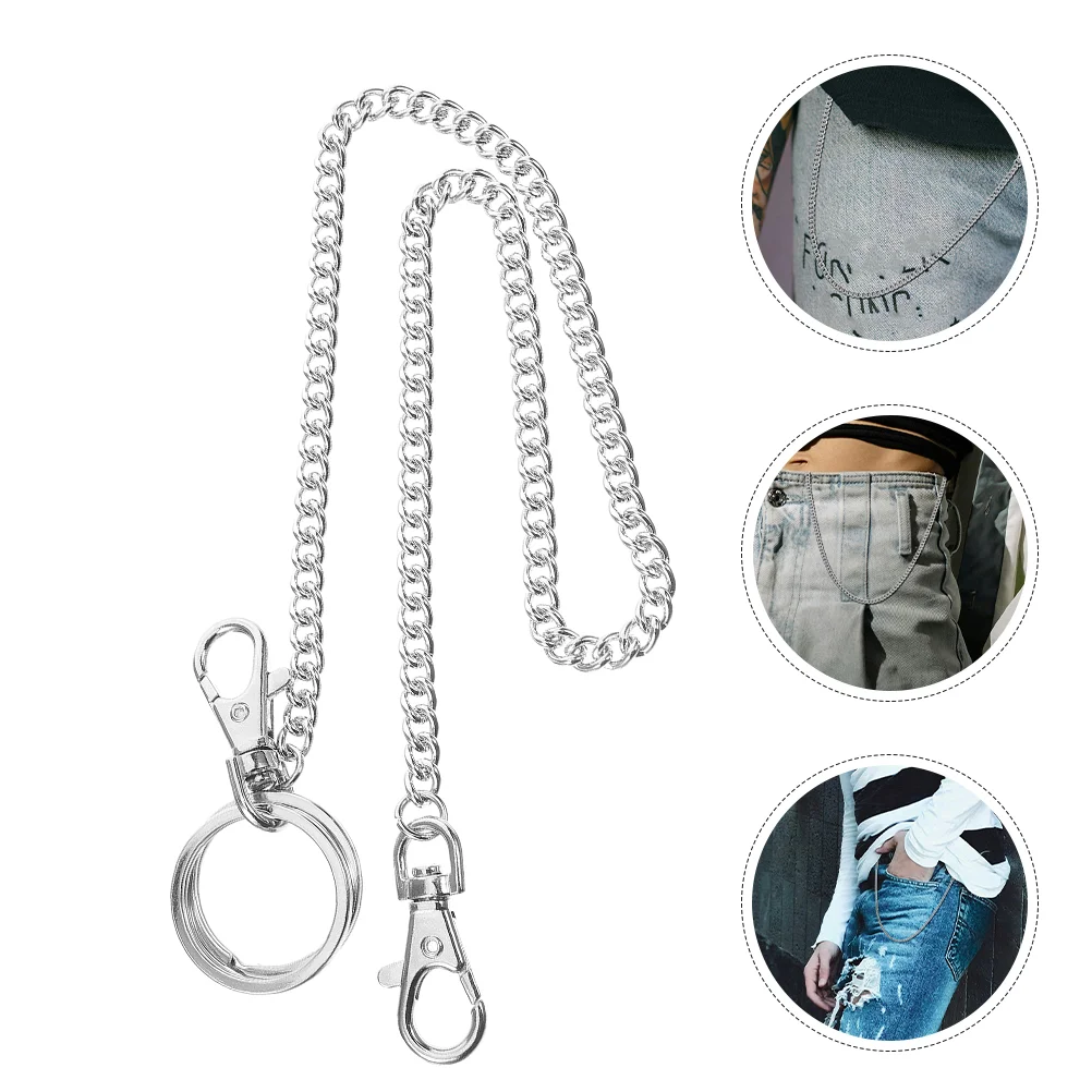 Jeans Wallet Chain Pants for Men Heavy Decorative Trousers Belt Chains Attachment Decorate