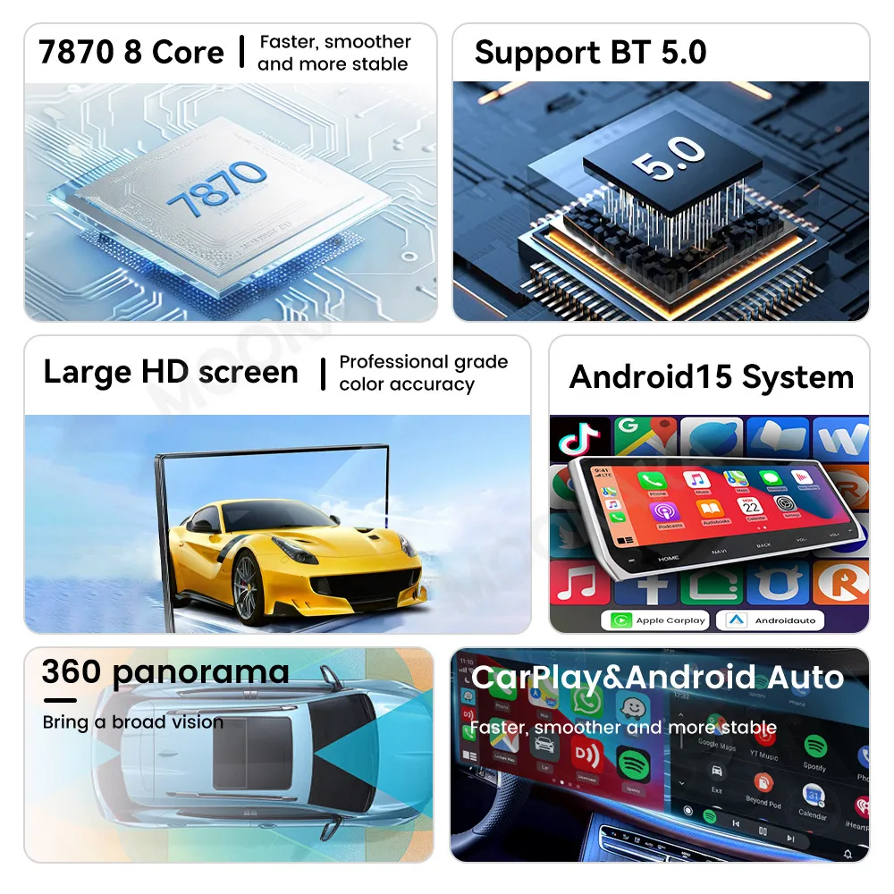 Dual Screen 9.1'' Car Radio Android Auto Multimedia Player For Volvo S40 2004 2005 - 2012 Navi GPS Carplay Auto WIFI DSP Carplay