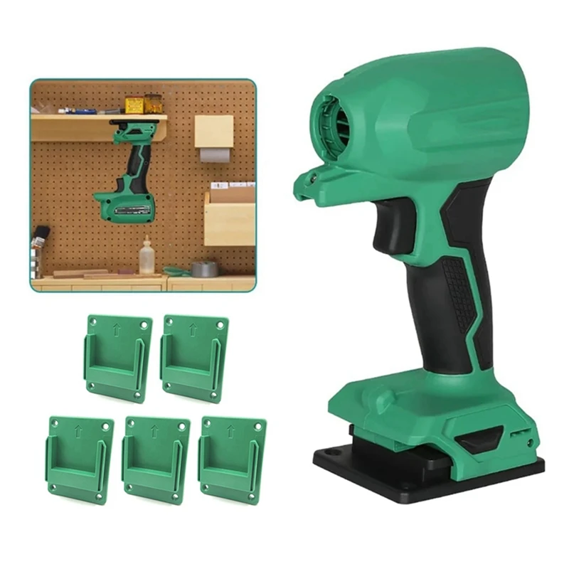 10Pcs Wall Mount Power Tool Holder Bracket For Hitachi/For Hikoki/For Metabo 18V Li-Ion Battery Machine Storage Rack