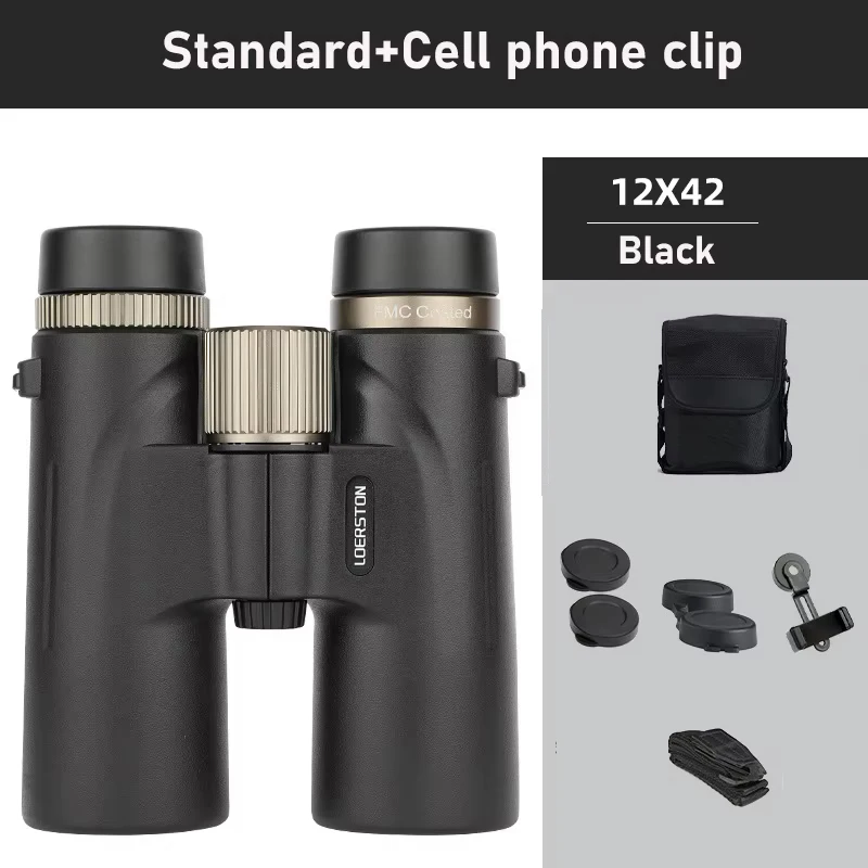 12x42 Verrekijker Professionele HD Telescoop Krachtig Lange afstand Multi-Coated BAK4 Prisma Voor Vogels kijken Jacht Outdoor Camping