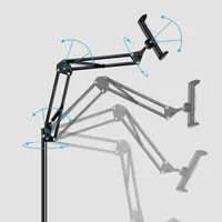 Upgrade 175cm Liftable Foldable Arm Floor Tablet Phone Stand Holder Support For 4-11inch IPhone IPad Pro11 10.2 Lounger Bed Moun