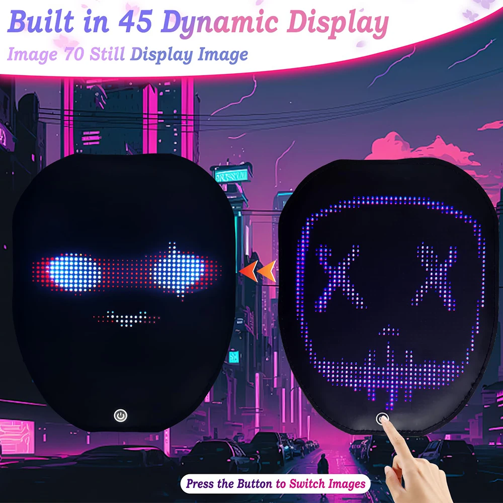 تي شيرت مع شاشة LED للتحكم في التطبيقات، تي شيرت مضيئة قابل للبرمجة للرجال والنساء #4