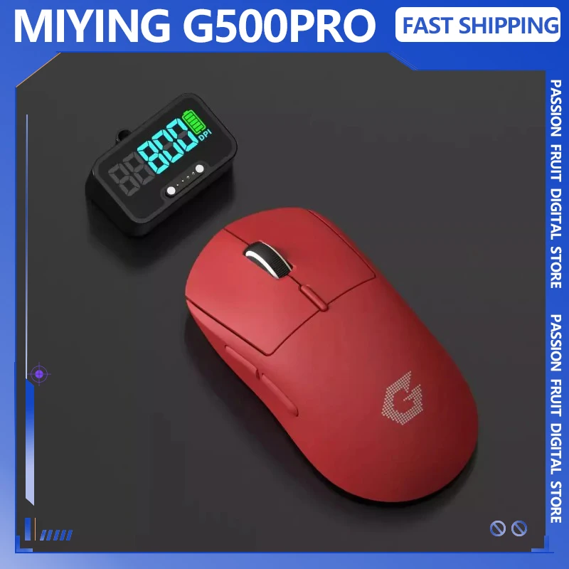 

Miying G500PRO Беспроводная игровая мышь с Bluetooth, дисплей, зарядная база, высокопроизводительная мышь RGB с зарядной док-станцией, игровая мышь