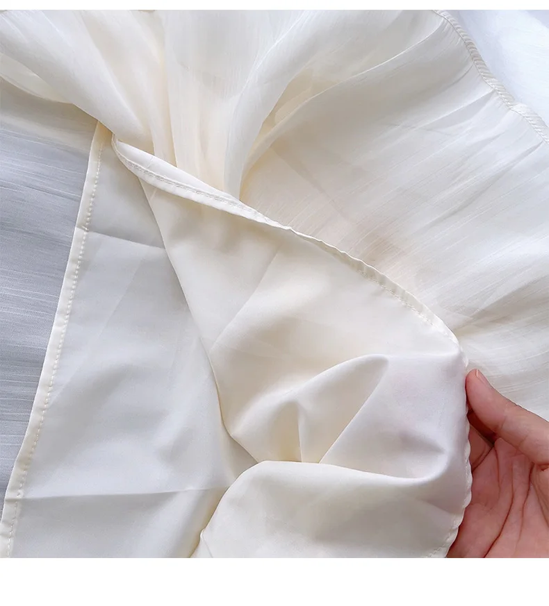 2026 Frühjahr/Sommer Neuer Glänzender A-Linien-Rock für Damen, Einfarbig, Hohe Taille, Französischer Pariser Stil, Eleganter Asymmetrischer Rock – Detail 9