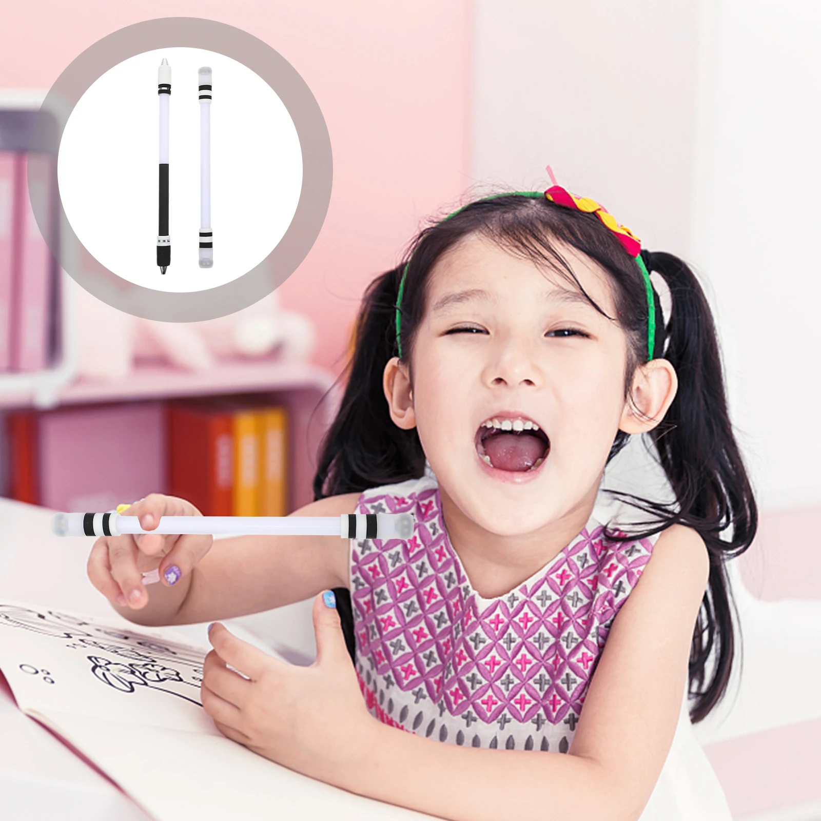 

2Pcs Flipping Pen Portable Rotating Pen for Students Long-Lasting Balanced Performance Comfortable Grip Easy to