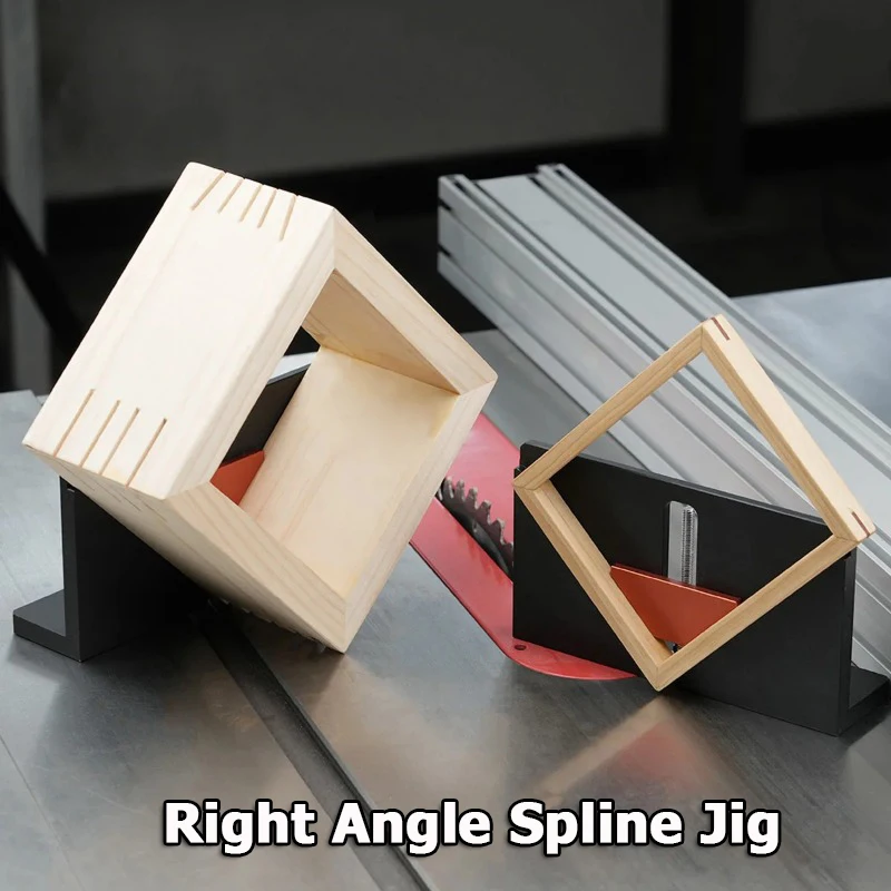 2pcs/Set Right Angle Spline Jig, Aluminum Corner Clamp Dovetail Jig Fixture for Picture Frames Furniture Drawer Slotting Joinery