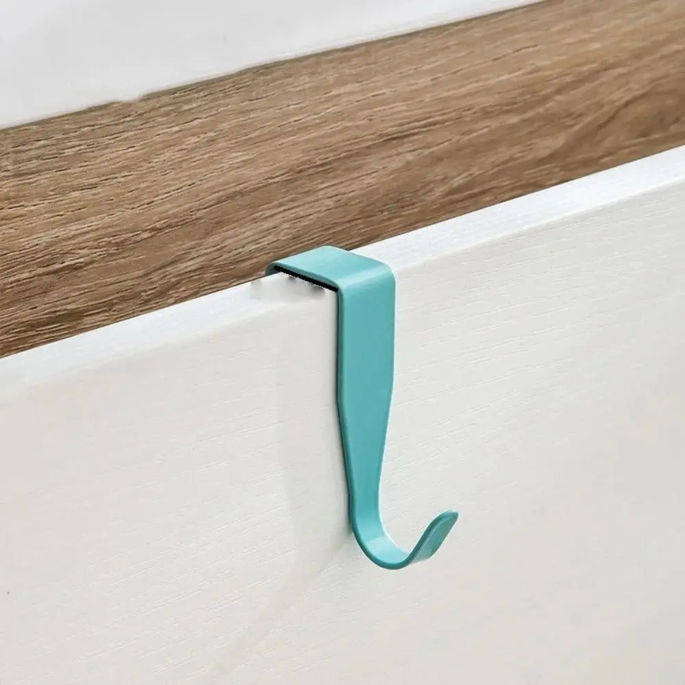 Cabinet Closet Door Hook Punch Free Creative Cabinet Storage Rack Metal Coat Hat Hanger Hook