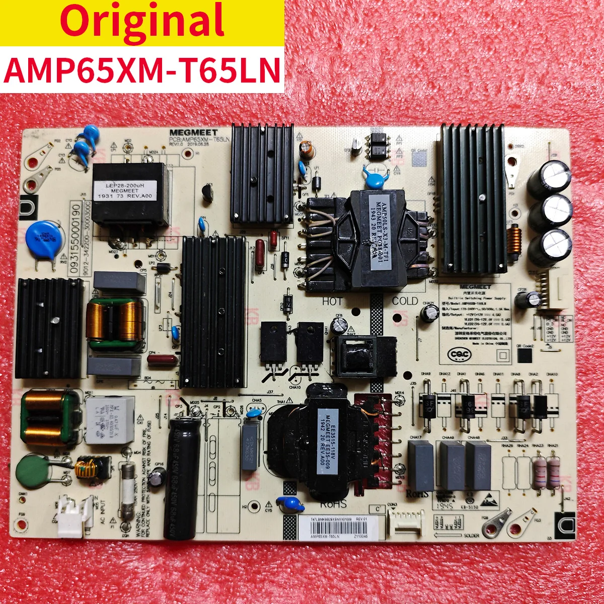 

for Xiaomi L65M5-EC TV power board AMP65XM-T65LN 093155000190