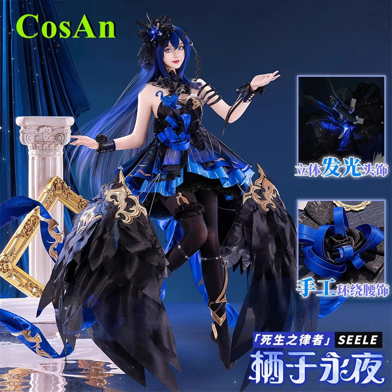 

CosAn Game Honkai Impact 3 Seele Vollerei Косплей Костюм Herrscher of Rebirth Платье Маленькая принцесса Женская одежда