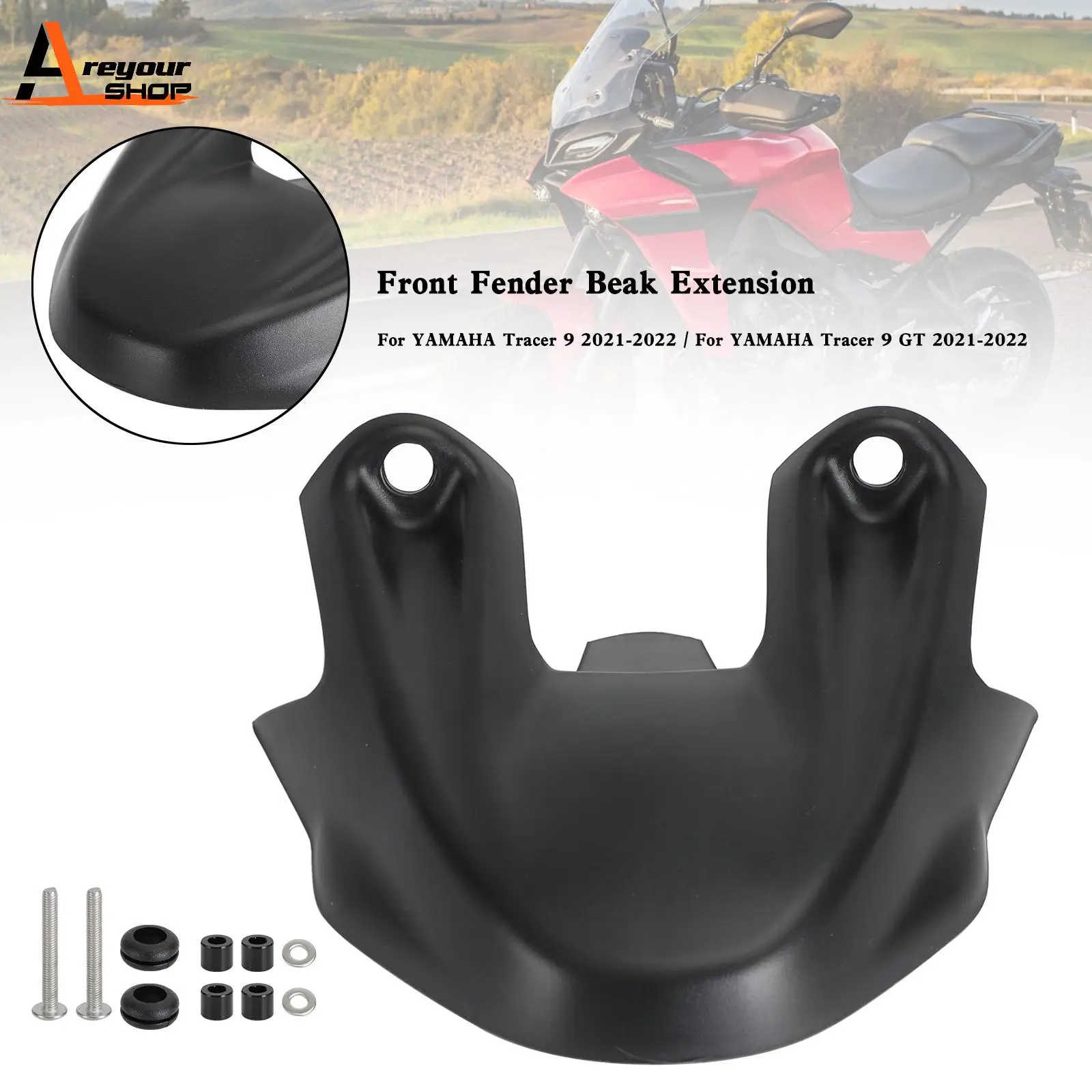 

Areyourshop Front Wheel Beak Nose Cone Extension For YAMAHA Tracer 9 GT 2021-2022 Motorcycle Accessories