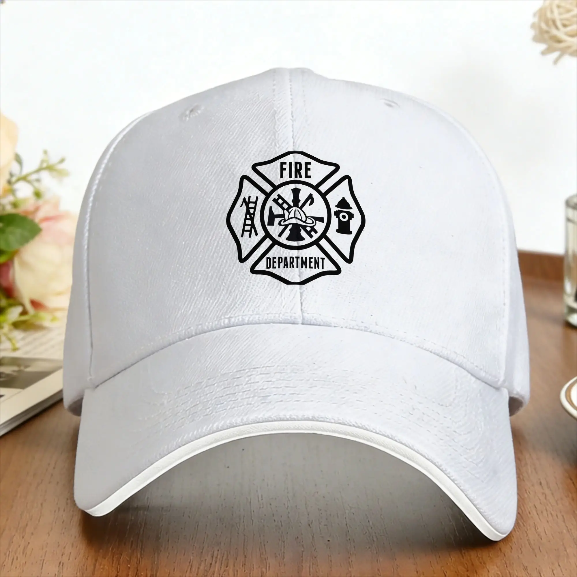 Sun Baseball Cap Firefighter First Responders  Print Trucker Hat High Quality Casual Outdoor Sport Snapback Cap