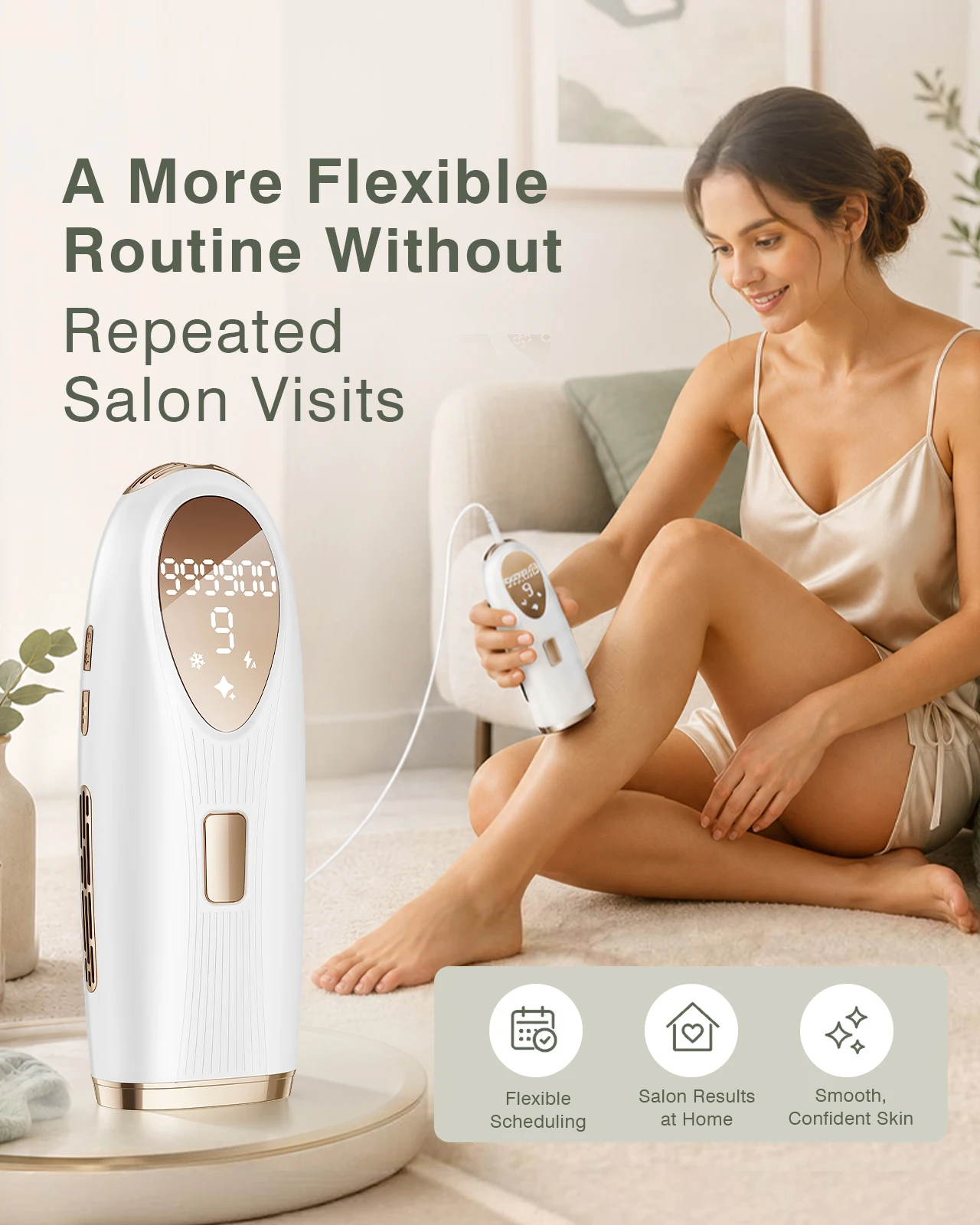 Cooling Laser Hair Removal Device IPL Laser Epilator for Women Body Bikini Facial Permanant ICE Cold Painless Laser Epilator Automatic Depilador Home Use