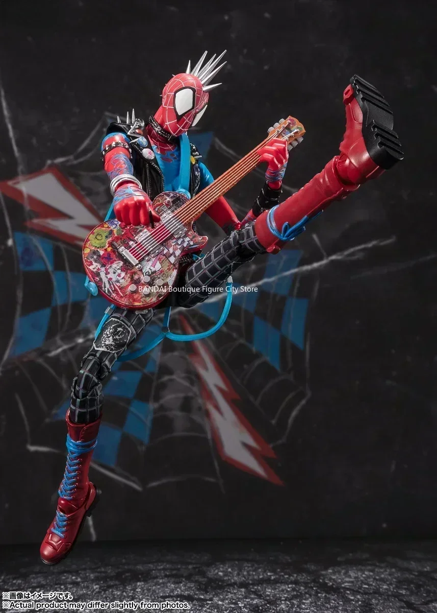 Bandai-SHF American Series Movable Boneca, Homem-Aranha, Volta ao Universo, Modelo de Coleção, Genuína, Punk, Novo em stock