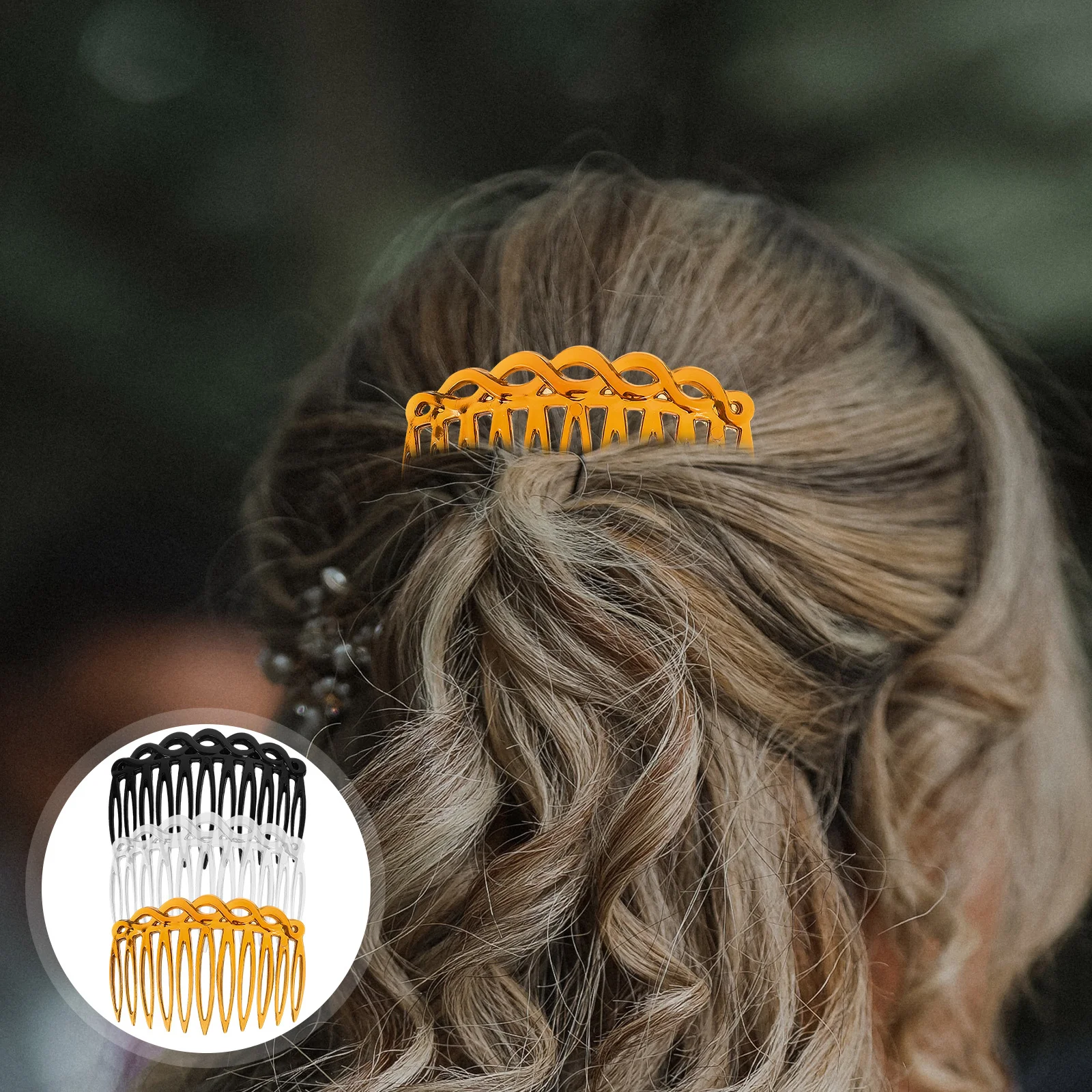 

12Pcs Vintage Hair Side Comb Set Flexible Non-Damage Combs for Women on-The-Go Styling Lightweight Hair Accessories