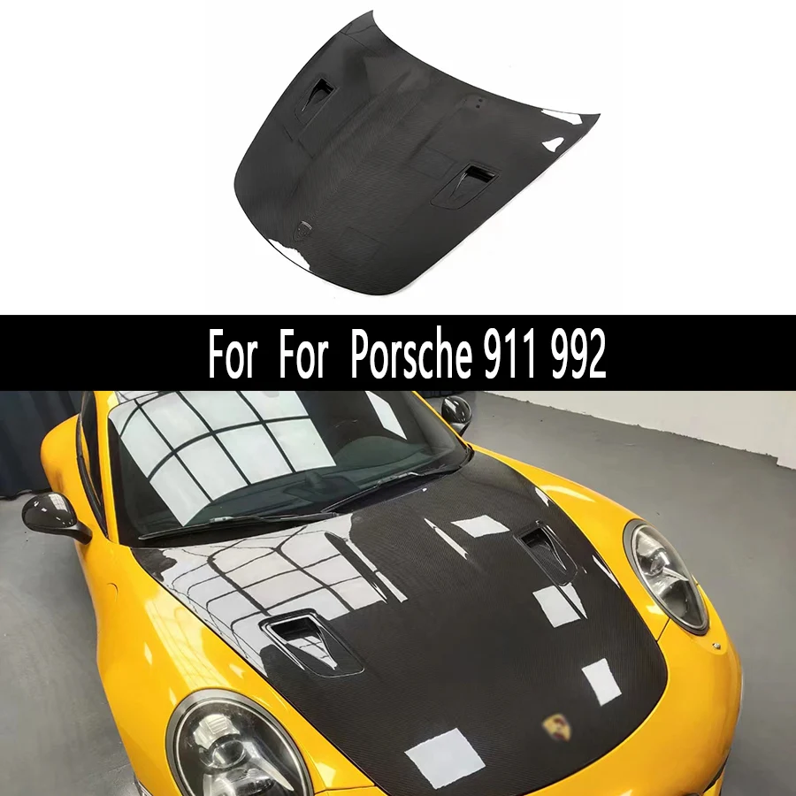 

For Porsche 911 992 Carbon Fiber Hood Engine Cover Hood Car Headliner Hood Cover V Style Car automotive parts