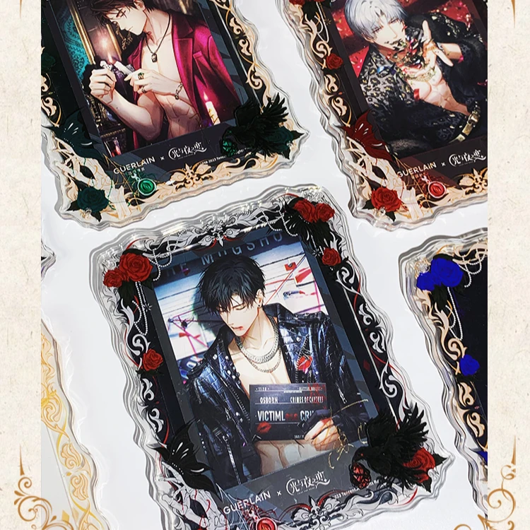 

Anime Love and Deepspace Sylus Zayne Rafayel Xavier Cosplay Protective Case Storage Display Cartoon Acrylic Card Brick Ornament