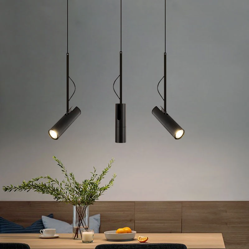 Minimalistyczne punktowe reflektory LED żyrandol nowoczesny minimalistyczny lampka nocna do sypialni Nordic Bar kuchnia atmosfera żyrandol GU10