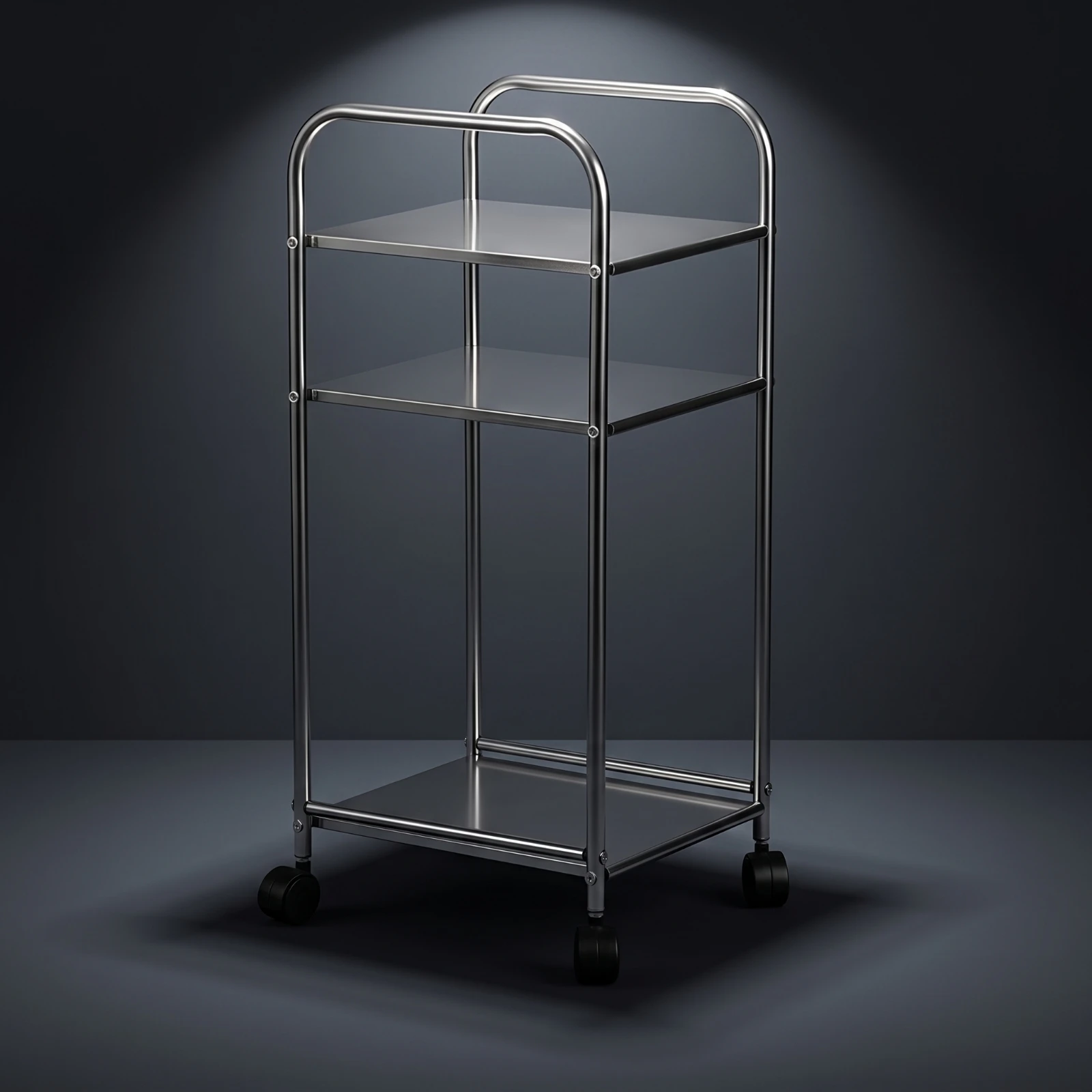 Stainless Steel Rack Slim Metal Shelving Unit Storage Rack with Metal Frame Multi Purpose Organizer Shelf Space-Saving