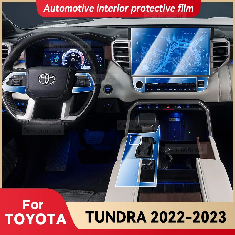 

Для TOYOTA TUNDRA 2022 2023 Защитная пленка для экрана автомобильного интерьера центральной консоли наклейка для ремонта против царапин аксессуары