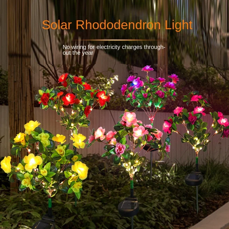 

Solar Rhododendron Outdoor Waterproof Courtyard Decoration Landscape LED Simulated Lawn Light
