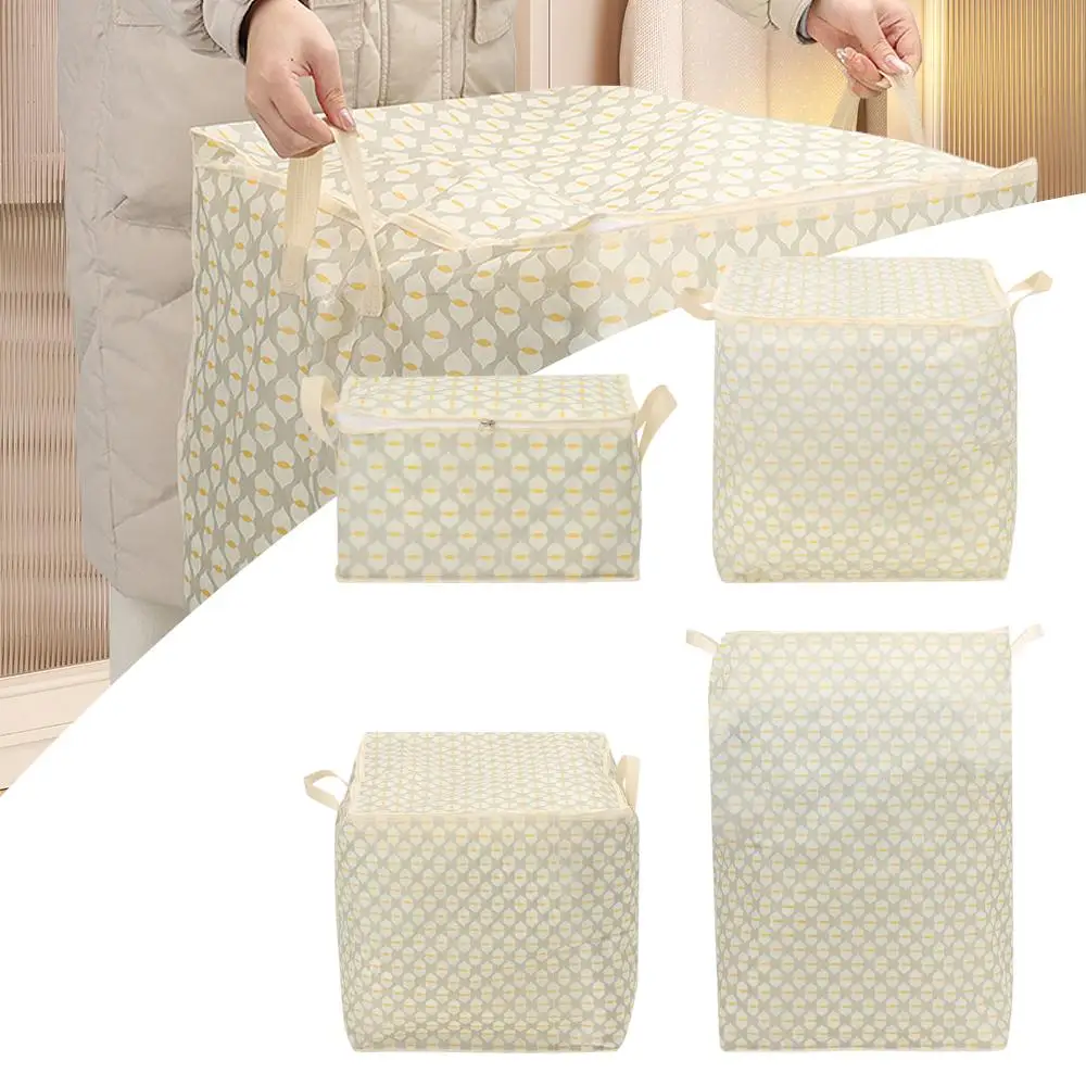 with Handle Clothes Storage Bins Clothes Organizer Large Capacity Quilt Storage Bag Foldable Dust-Proof