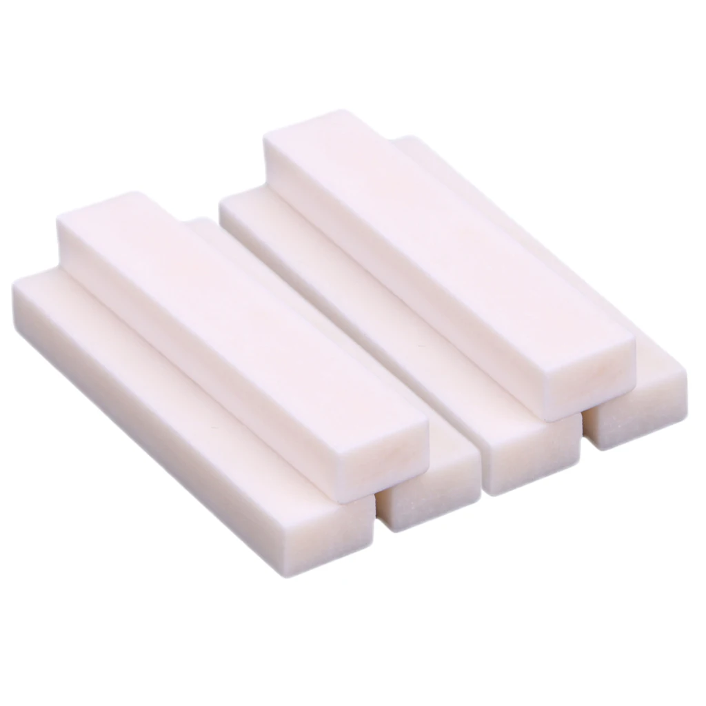 Bone Guitar Nut White Unslotted DIY Set Acoustic Folk Classic Pieces for String Instruments