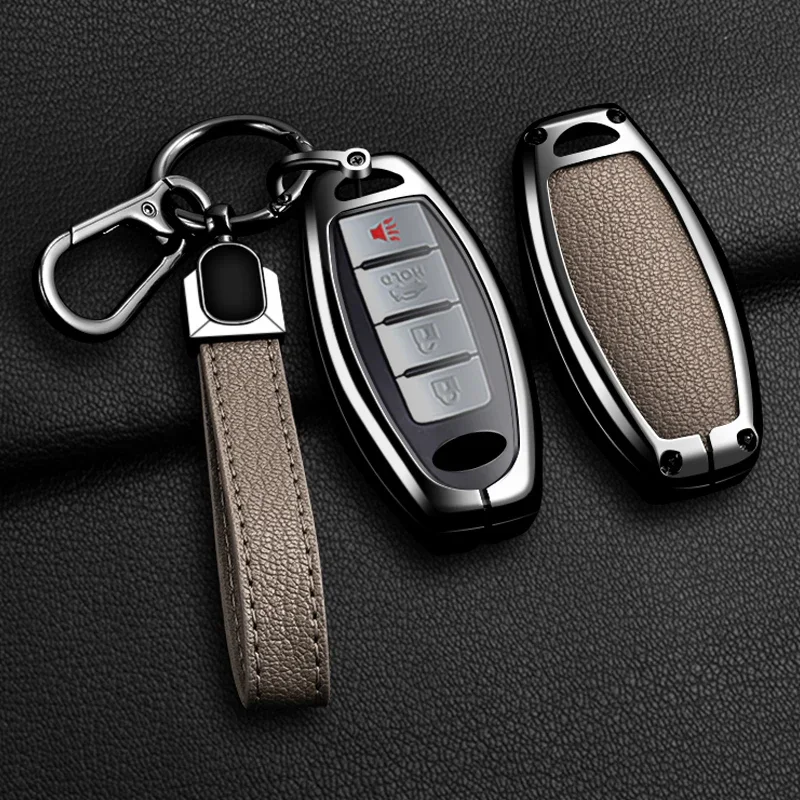 Suitable Zinc Alloy Car Remote Key Cover Case For Infiniti Q50 Q60 Q70 QX50 QX60 QX70 For Nissan Qashqai Juke J10 J11 X-Trail view 2