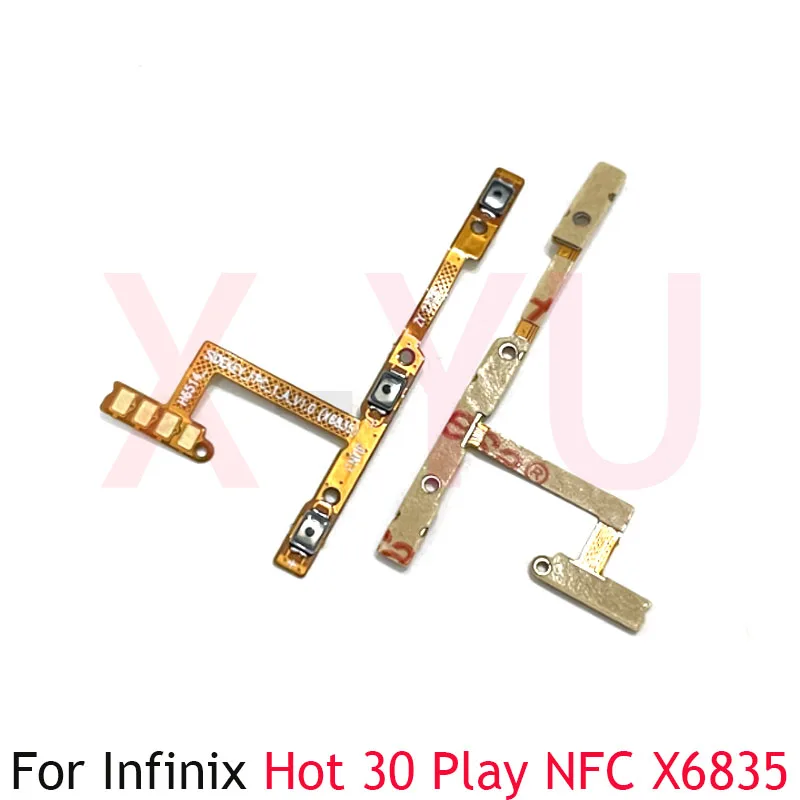 For Infinix Hot 20 20S 30 30i Play NFC X6826 X6827 X6831 X6835 X666 X669 Power On Off Switch Volume Side Button Flex Cable