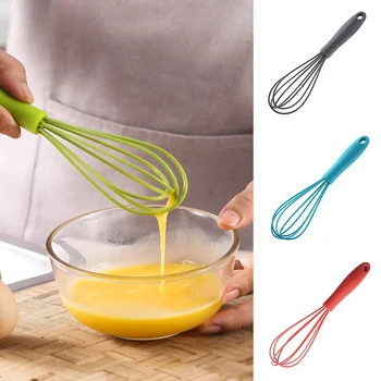 미니 실리콘 에그 거품기 비터, 내구성 핸드헬드 휘핑 크림 폼 메이커, 미끄럼 방지 에그 믹서기, 휴대용 가정용 주방 도구