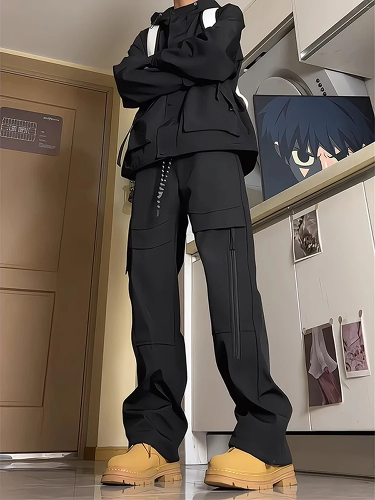 

Men's Soft ell Waterproof Fce Lined Work Trousers Autumn Winter Bla Hiking Mountain Climbing Outdoor Pants Straight Le...